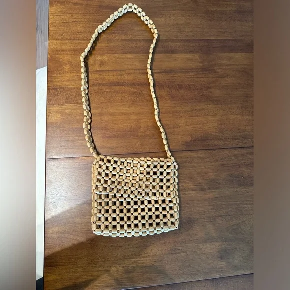 Faithfull the Brand wooden beaded purse, sold with cloth bag - Picture 2 of 7